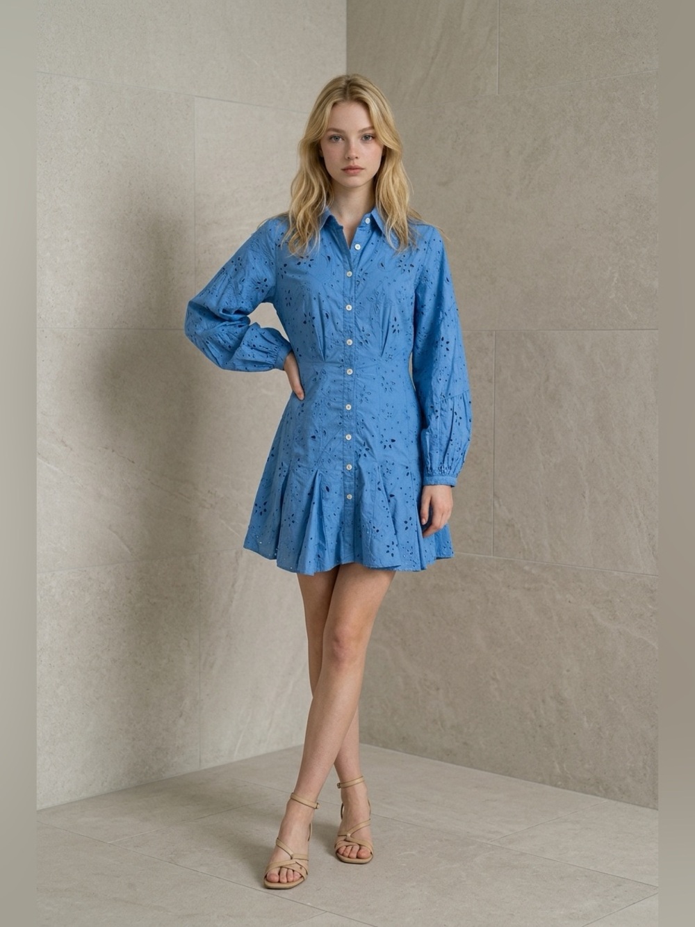 Chufy eyelet mini dress